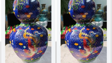 金丝珐琅彩六棱葫芦瓶