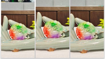 老坑翡翠三彩吊坠连年有余