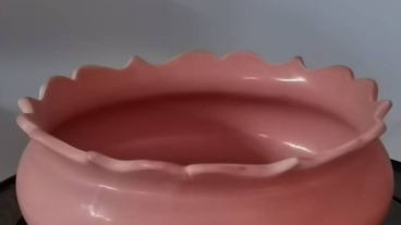 宋.蔡家窑珊瑚红釉太阳口水洗